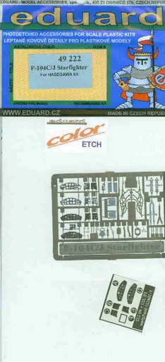 EDU49222 1:48 Eduard Color PE - F-104C F-104J Starfighter Detail Set (HAS kit) #49222