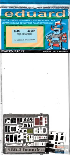 EDU49284 1:48 Eduard Color PE - SBD-3 Dauntless Detail Set (ACM kit)