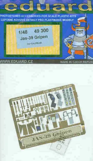EDU49300 1:48 Eduard Color PE - JAS-39 Gripen Detail Set (ITA kit) #49300