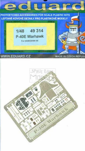 EDU49314 1:48 Eduard Color PE - P-40E Warhawk Detail Set (HAS kit) #49314