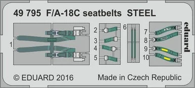 1/48 Eduard Seatbelts F/A-18C Steel for KIN (Pre-Painted)