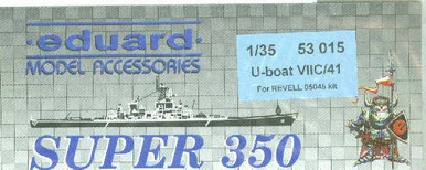 EDU53015 1:72 Eduard PE - U-Boat VIIC/71 Detail Set (REV kit) #53015