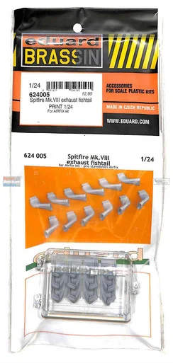 EDU624005 1:24 Eduard Brassin PRINT Spitfire Mk.VIII Exhaust Fishtail (AFX kit)