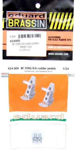 EDU624009 1:24 Eduard Brassin Bf109G-5 Bf109G-6 Rudder Pedals (AFX kit)