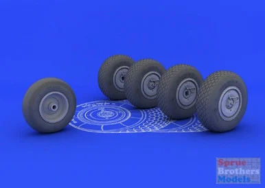 EDU632016 1:32 Eduard Brassin He 219 Wheels Set (REV kit)