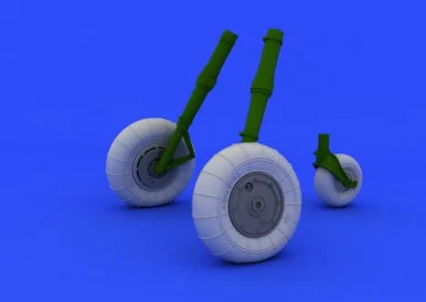 1/32 Eduard Brassin Bf 109G-10 wheels for Revell