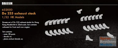 EDU632050 1:32 Eduard Brassin Do 335 Exhaust Stacks (HKM kit)
