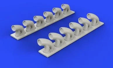 1/32 Eduard P39Q/N Exhaust Stacks for KTY (Resin)