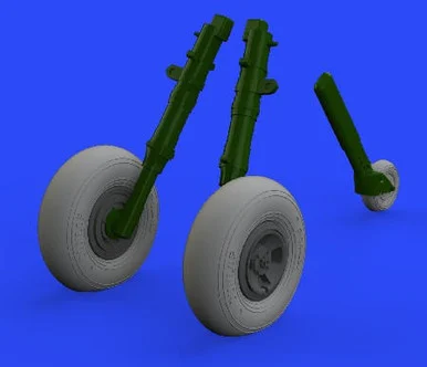 1/32 Eduard Spitfire Mk IX Wheels 4-Spoke w/Smooth Tire for TAM (Decals & Resin)