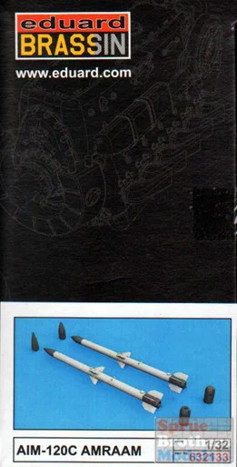 EDU632133 1:32 Eduard Brassin AIM-120C AMRAAM Missile Set