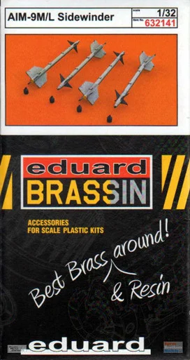 EDU632141 1:32 Eduard Brassin AIM-9M AIM-9L Sidewinder Missile Set