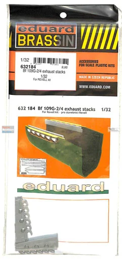 EDU632184 1:32 Eduard Brassin Bf109G-2 Bf109G-4 Exhaust Stacks (REV kit)