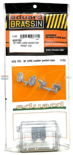 EDU632193 1:32 Eduard Brassin PRINT Bf109E Late Rudder Pedals
