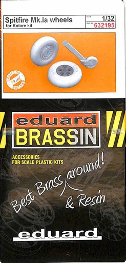 EDU632195 1:32 Eduard Brassin PRINT Spitfire Mk.Ia Wheels (KOT kit)
