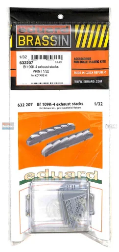 EDU632207 1:32 Eduard Brassin Bf109K-4 Exhaust Stacks (KOT kit)