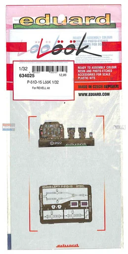 EDU634025 1:32 Eduard Look - P-51D-15 Mustang Detail Set (REV kit)