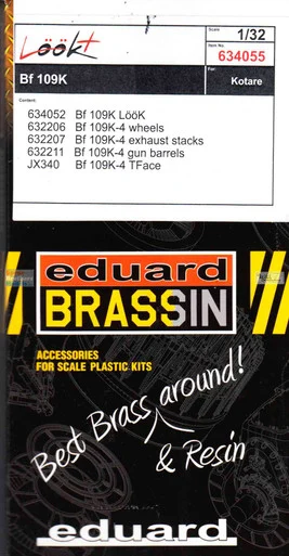 EDU634055 1:32 Eduard Look Plus - Bf109K Detail Set (KOT kit)