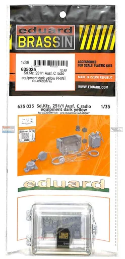 EDU635035 1:35 Eduard Brassin PRINT Sd.Kfz.251/1 Ausf.C Radio Equipment Dark Yellow (ACA kit)