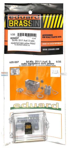 EDU635037 1:35 Eduard Brassin Sd.Kfz.251/1 Ausf.D Radio Equipment Dark Yellow (BDM kit)