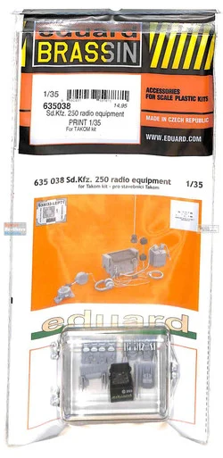 EDU635038 1:35 Eduard Brassin Sd.Kfz.250 Radio Equipment (TAK kit)