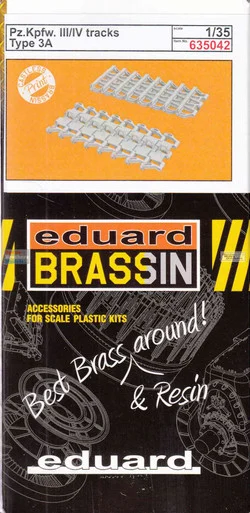 EDU635042 1:35 Eduard Brassin Panzer Pz.Kpfw.III/IV Type 3A Workable Track Set