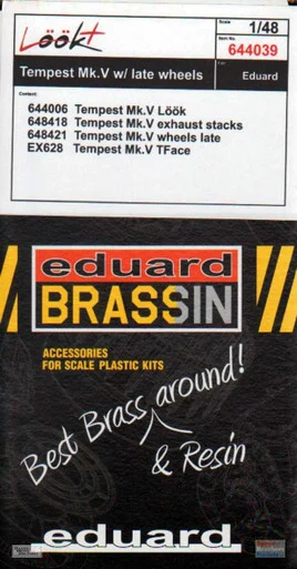 EDU644039 1:48 Eduard LookPlus - Tempest Mk.V (with late wheels) Detail Set (EDU kit)