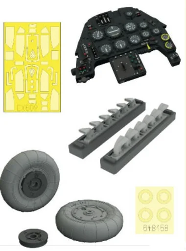 1/48 Eduard Bf109G10 LooK w/Late Wheels for EDU (PE & Resin)