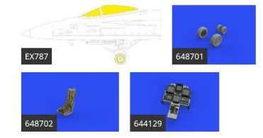 1/48 Eduard F/A-18E LooKplus for MEN (PE & Resin)