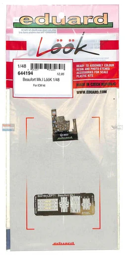 EDU644194 1:48 Eduard Look - Beaufort Mk.I Detail Set (ICM kit)