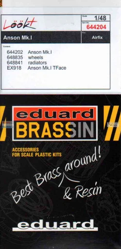 EDU644204 1:48 Eduard LookPlus - Anson Mk.I Detail Set (AFX kit)