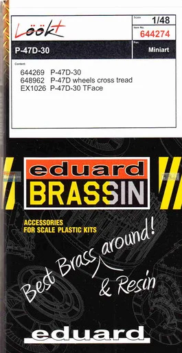EDU644274 1:48 Eduard LookPlus - P-47D-30 Thunderbolt Detail Set (MIA kit)
