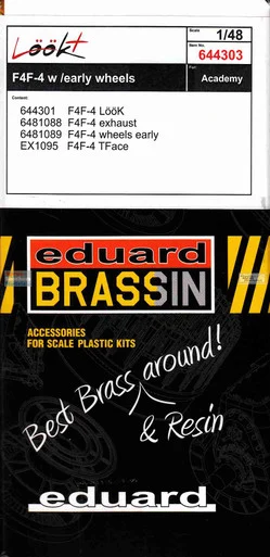 EDU644303 1:48 Eduard LookPlus - F4F-4 Wildcat with Early Wheels Detail Set (EDU kit)