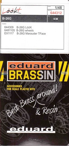 EDU644312 1:48 Eduard LookPlus - B-26G Marauder Detail Set (ICM kit)