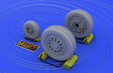1/48 Eduard F-16 Late Wheels for KIN (PE & Resin)