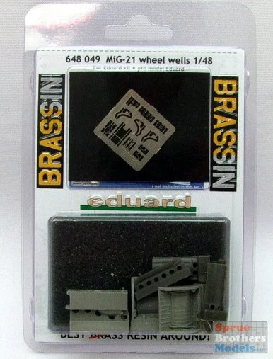 EDU648049 1:48 Eduard Brassin MiG-21 Fishbed Wheel Wells Set (EDU kit) #648049