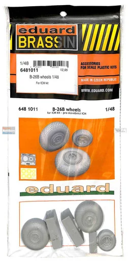 EDU6481011 1:48 Eduard Brassin - B-26B Marauder Wheels (ICM kit)