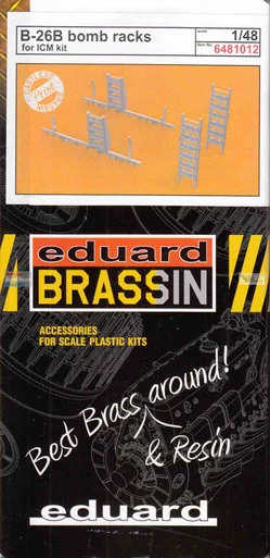 EDU6481012 1:48 Eduard Brassin - B-26B Marauder Bomb Racks (ICM kit)