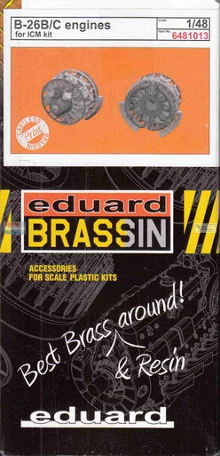 EDU6481013 1:48 Eduard Brassin - B-26B B-26C Marauder Engines (ICM kit)