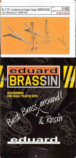 EDU6481022 1:48 Eduard Brassin B-17F Flying Fortress Undercarriage Legs [bronze] (EDU kit)