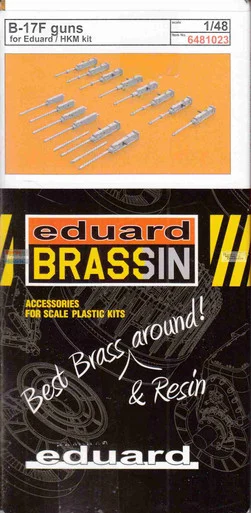EDU6481023 1:48 Eduard Brassin B-17F Flying Fortress Guns (EDU kit)