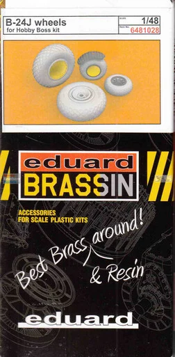 EDU6481028 1:48 Eduard Brassin B-24J Liberator Wheels (HBS kit)