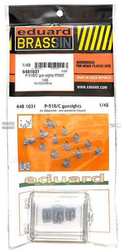 EDU6481031 1:48 Eduard Brassin - P-51B P-51C Mustang Gun Sights (EDU kit)