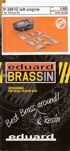EDU6481036 1:48 Eduard Brassin Print - P-38F P-38G Lightning Left Engine (TAM kit)