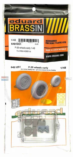 EDU6481051 1:48 Eduard Brassin P-39 Airacobra Early Wheels (ARM kit)