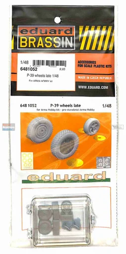 EDU6481052 1:48 Eduard Brassin P-39 Airacobra Late Wheels (ARM kit)