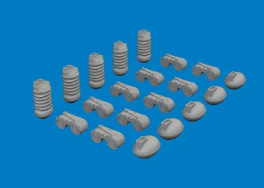 1/48 Eduard MG 15 magazines & case catchers PRINT Brassin