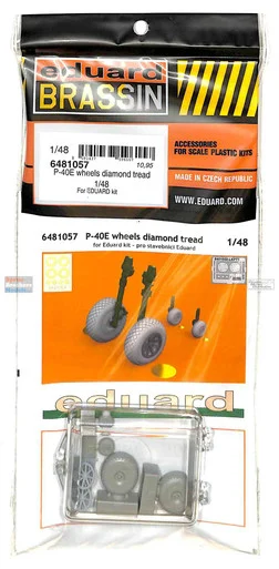 EDU6481057 1:48 Eduard Brassin - P-40E Warhawk Wheel Diamond Tread (EDU kit)