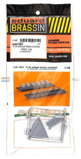 EDU6481060 1:48 Eduard Brassin - P-40E Warhawk Exhaust Stacks Rounded (EDU kit)