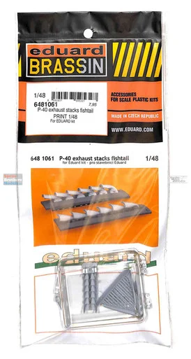 EDU6481061 1:48 Eduard Brassin - P-40E Warhawk Exhaust Stacks Fishtail (EDU kit)