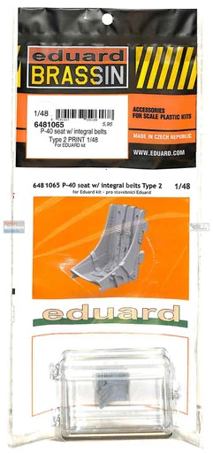 EDU6481065 1:48 Eduard Brassin - P-40E Warhawk Seat with Belts Type 2 (EDU kit)